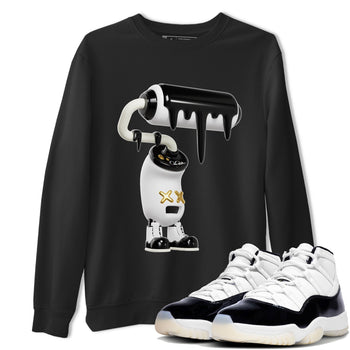 Air Jordan 11 Gratitude shirt to match jordans 3D Paint Roller sneaker tees AJ11 Gratitude SNRT Sneaker Release Tees Unisex Black 1 T-Shirt