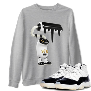 Air Jordan 11 Gratitude shirt to match jordans 3D Paint Roller sneaker tees AJ11 Gratitude SNRT Sneaker Release Tees Unisex Heather Grey 1 T-Shirt