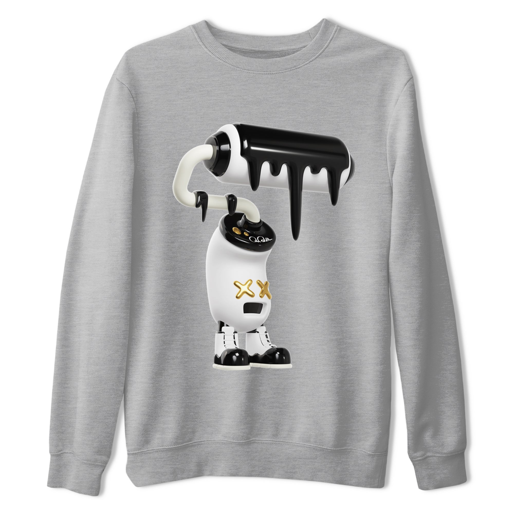 Air Jordan 11 Gratitude shirt to match jordans 3D Paint Roller sneaker tees AJ11 Gratitude SNRT Sneaker Release Tees Unisex Heather Grey 2 T-Shirt