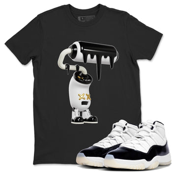 Air Jordan 11 Gratitude shirt to match jordans 3D Paint Roller sneaker tees AJ11 Gratitude SNRT Sneaker Release Tees Unisex Black 1 T-Shirt
