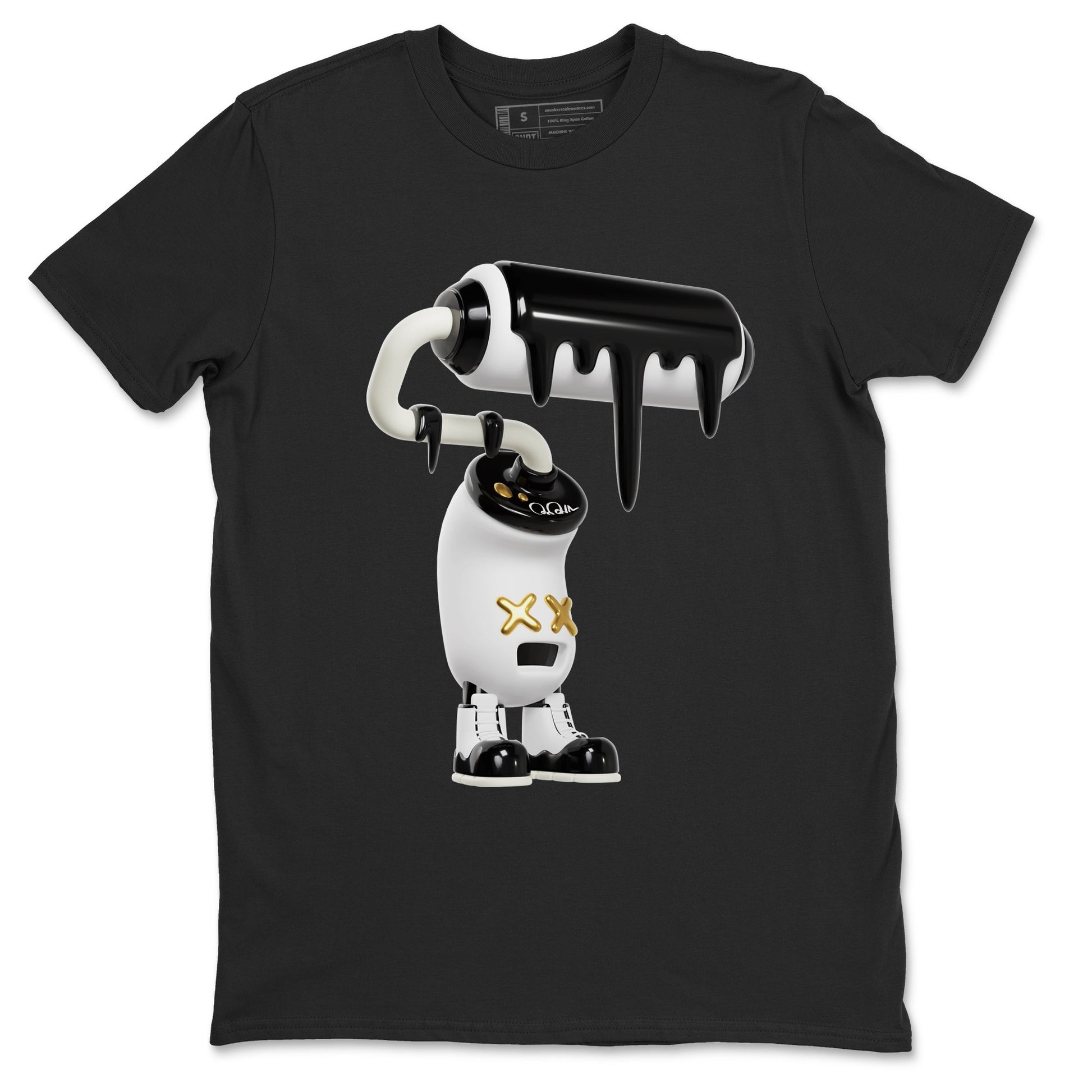 Air Jordan 11 Gratitude shirt to match jordans 3D Paint Roller sneaker tees AJ11 Gratitude SNRT Sneaker Release Tees Unisex Black 2 T-Shirt