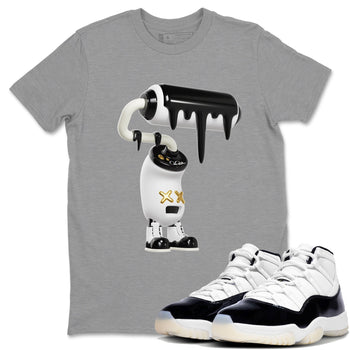 Air Jordan 11 Gratitude shirt to match jordans 3D Paint Roller sneaker tees AJ11 Gratitude SNRT Sneaker Release Tees Unisex Heather Grey 1 T-Shirt