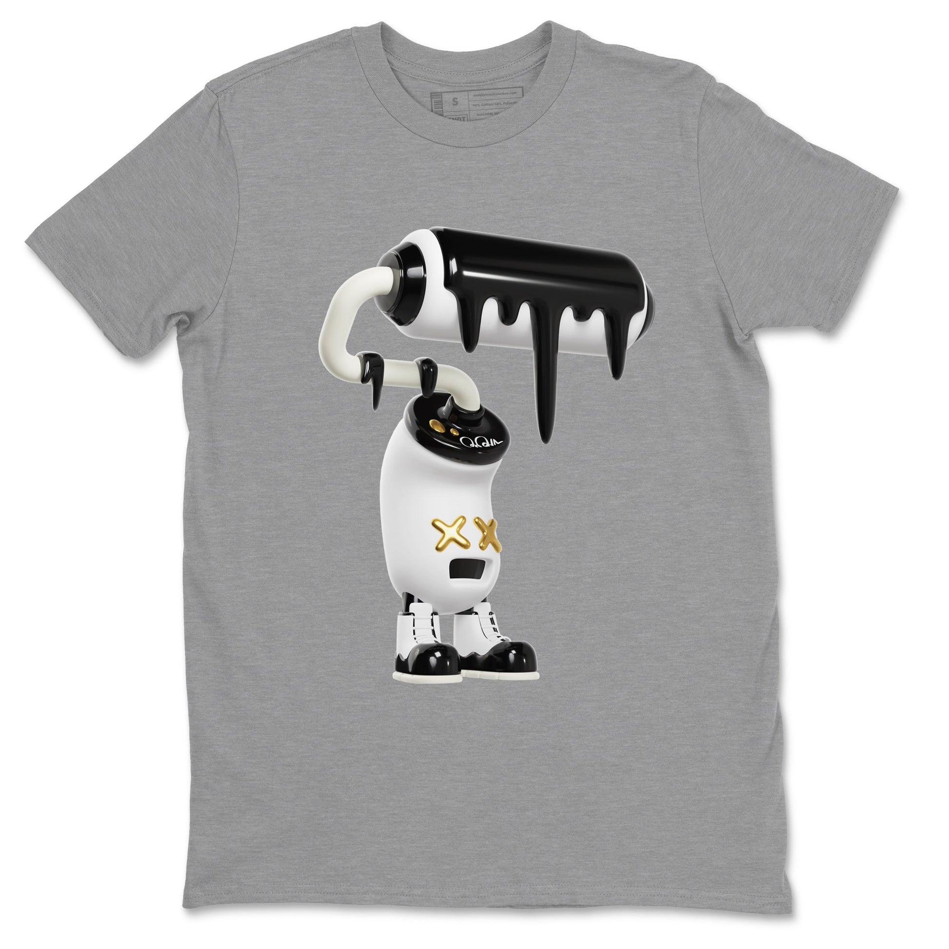 Air Jordan 11 Gratitude shirt to match jordans 3D Paint Roller sneaker tees AJ11 Gratitude SNRT Sneaker Release Tees Unisex Heather Grey 2 T-Shirt