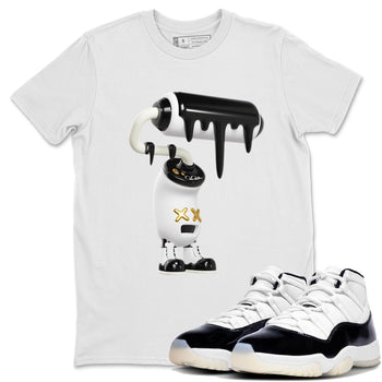 Air Jordan 11 Gratitude shirt to match jordans 3D Paint Roller sneaker tees AJ11 Gratitude SNRT Sneaker Release Tees Unisex White 1 T-Shirt