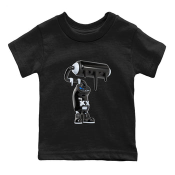 Air Jordan 11 Space shirt to match jordans 3D Paint Roller sneaker tees AJ11 Black and Varsity Royal SNRT sneaker release tees baby toddler Black 2 cotton Shirt