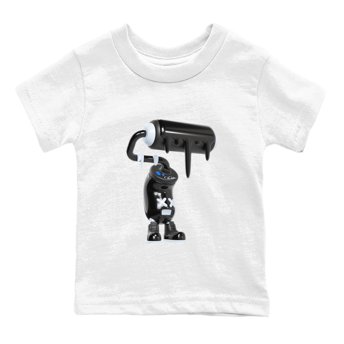 Air Jordan 11 Space shirt to match jordans 3D Paint Roller sneaker tees AJ11 Black and Varsity Royal SNRT sneaker release tees baby toddler White 2 cotton Shirt