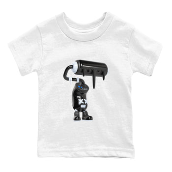 Air Jordan 11 Space shirt to match jordans 3D Paint Roller sneaker tees AJ11 Black and Varsity Royal SNRT sneaker release tees baby toddler White 2 cotton Shirt