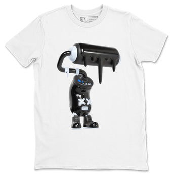 Air Jordan 11 Space shirt to match jordans 3D Paint Roller sneaker tees AJ11 Black and Varsity Royal SNRT Sneaker Release Tees unisex cotton White 2 crew neck shirt