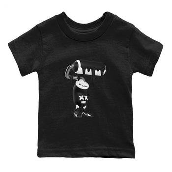 14s Panda shirt to match jordans 3D Paint Roller sneaker tees Air Jordan 14 Panda SNRT Sneaker Release Tees Baby Toddler Black 2 T-Shirt