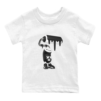 14s Panda shirt to match jordans 3D Paint Roller sneaker tees Air Jordan 14 Panda SNRT Sneaker Release Tees Baby Toddler White 2 T-Shirt
