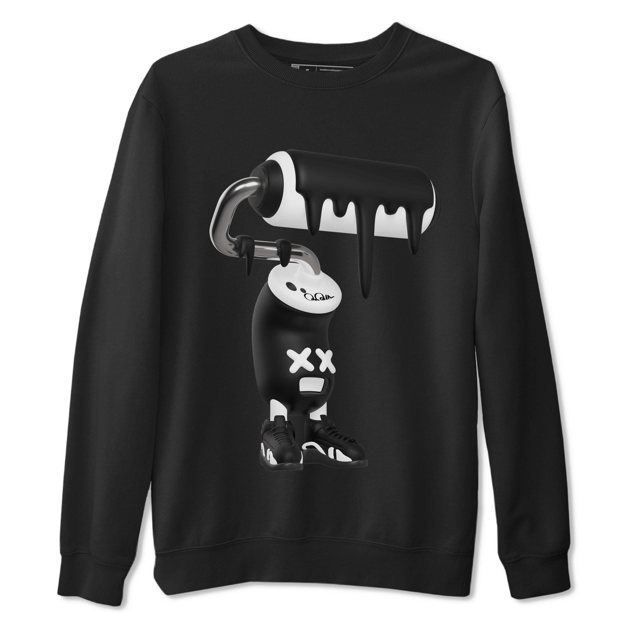 14s Panda shirt to match jordans 3D Paint Roller sneaker tees Air Jordan 14 Panda SNRT Sneaker Release Tees Unisex Black 2 T-Shirt