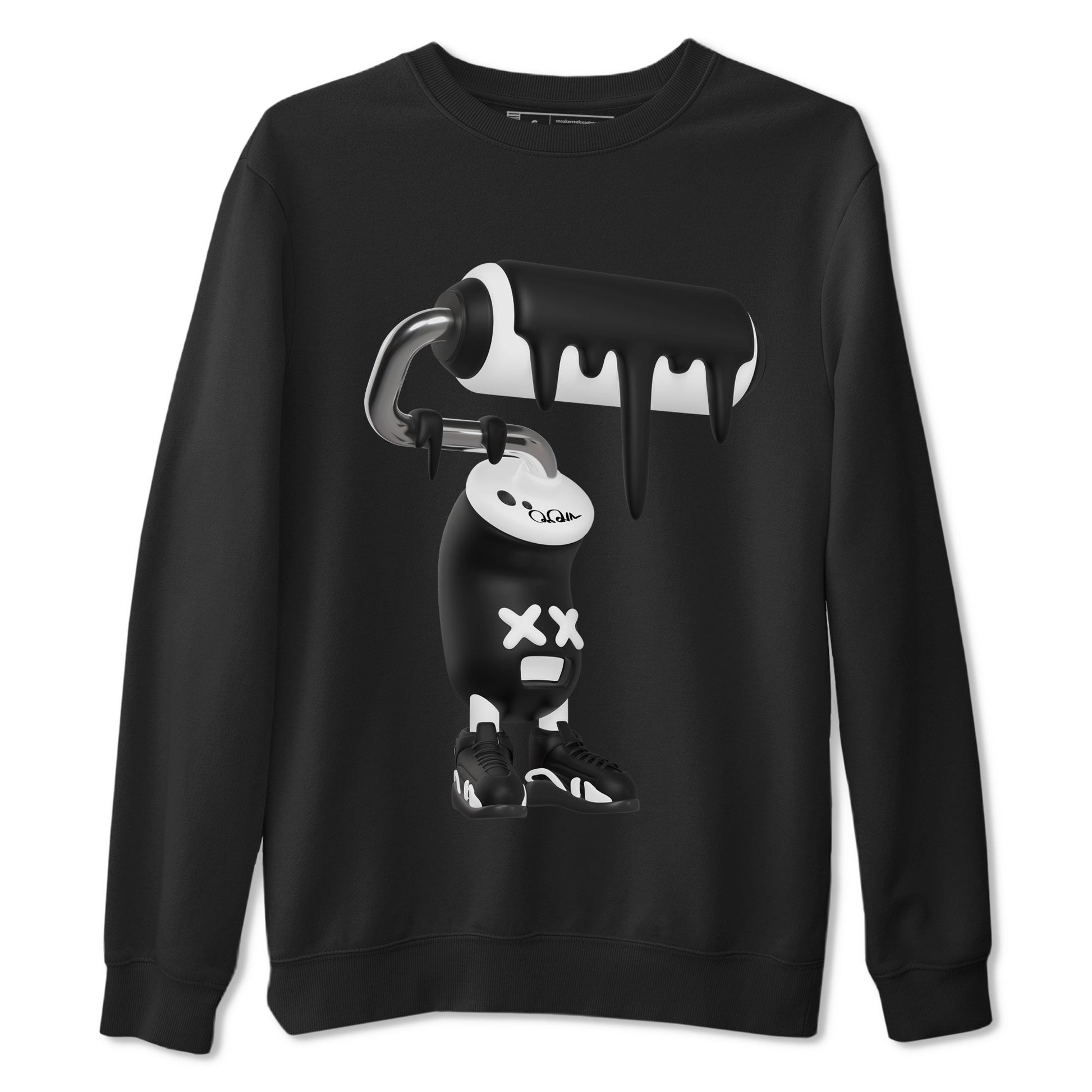 14s Panda shirt to match jordans 3D Paint Roller sneaker tees Air Jordan 14 Panda SNRT Sneaker Release Tees Unisex Black 2 T-Shirt