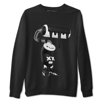 14s Panda shirt to match jordans 3D Paint Roller sneaker tees Air Jordan 14 Panda SNRT Sneaker Release Tees Unisex Black 2 T-Shirt