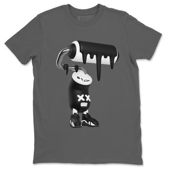 14s Panda shirt to match jordans 3D Paint Roller sneaker tees Air Jordan 14 Panda SNRT Sneaker Release Tees Unisex Cool Grey 2 T-Shirt