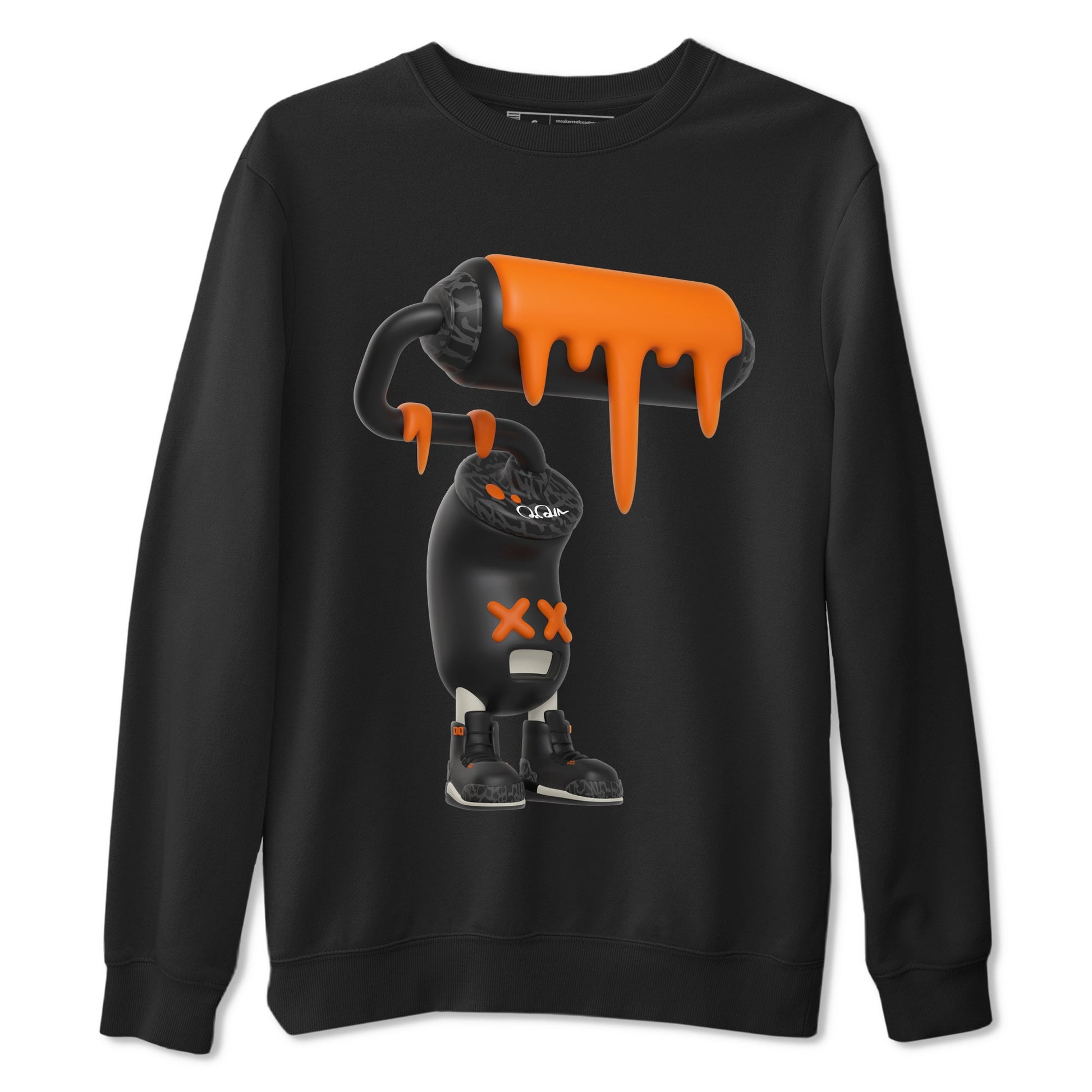3s Fear shirt to match jordans 3D Paint Roller sneaker tees Air Jordan 3 Fear SNRT Sneaker Release Tees Unisex Black 2 T-Shirt