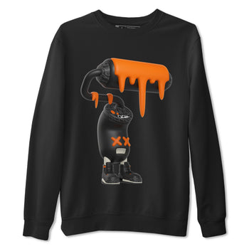 3s Fear shirt to match jordans 3D Paint Roller sneaker tees Air Jordan 3 Fear SNRT Sneaker Release Tees Unisex Black 2 T-Shirt