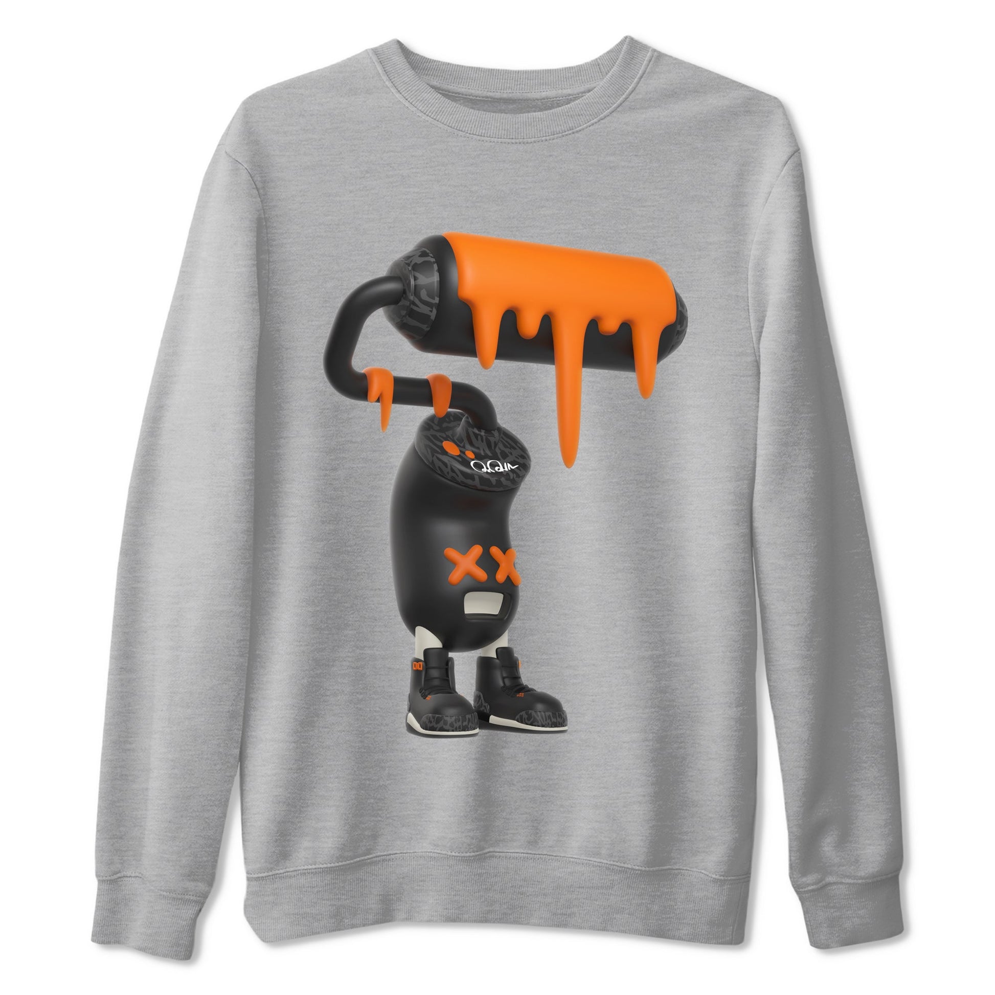 3s Fear shirt to match jordans 3D Paint Roller sneaker tees Air Jordan 3 Fear SNRT Sneaker Release Tees Unisex Heather Grey 2 T-Shirt