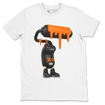 3s Fear shirt to match jordans 3D Paint Roller sneaker tees Air Jordan 3 Fear SNRT Sneaker Release Tees Unisex White 2 T-Shirt