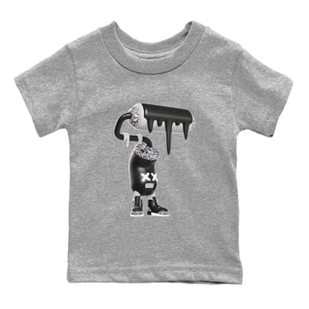 3s Green Glow shirt to match jordans 3D Paint Roller sneaker tees Air Jordan 3 Green Glow SNRT sneaker release tees baby toddler Heather Grey 2 cotton Shirt