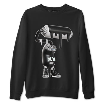 3s Green Glow shirt to match jordans 3D Paint Roller sneaker tees Air Jordan 3 Green Glow SNRT Sneaker Release Tees unisex cotton Black 2 crew neck shirt