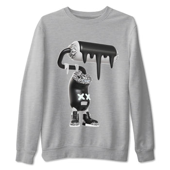 3s Green Glow shirt to match jordans 3D Paint Roller sneaker tees Air Jordan 3 Green Glow SNRT Sneaker Release Tees unisex cotton Heather Grey 2 crew neck shirt