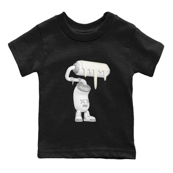 3s Ivory shirt to match jordans 3D Paint Roller sneaker tees Air Jordan 3 Ivory SNRT sneaker release tees baby toddler Black 2 cotton Shirt