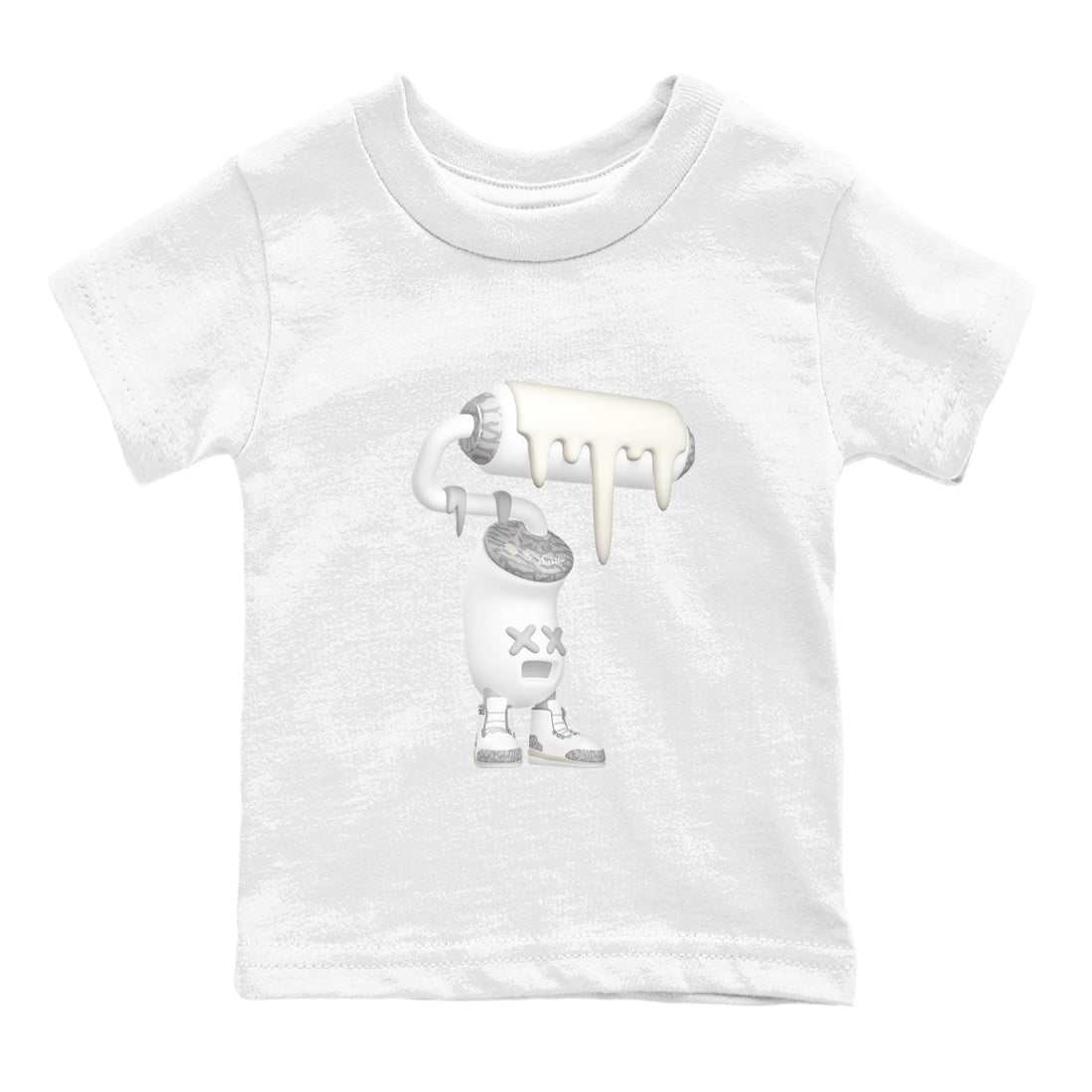 3s Ivory shirt to match jordans 3D Paint Roller sneaker tees Air Jordan 3 Ivory SNRT sneaker release tees baby toddler White 2 cotton Shirt