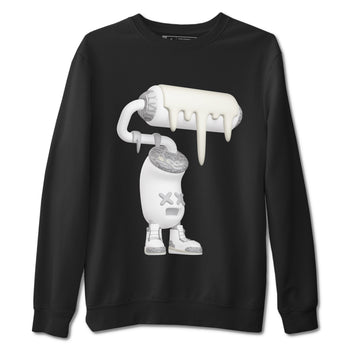 3s Ivory shirt to match jordans 3D Paint Roller sneaker tees Air Jordan 3 Ivory SNRT Sneaker Release Tees unisex cotton Black 2 crew neck shirt