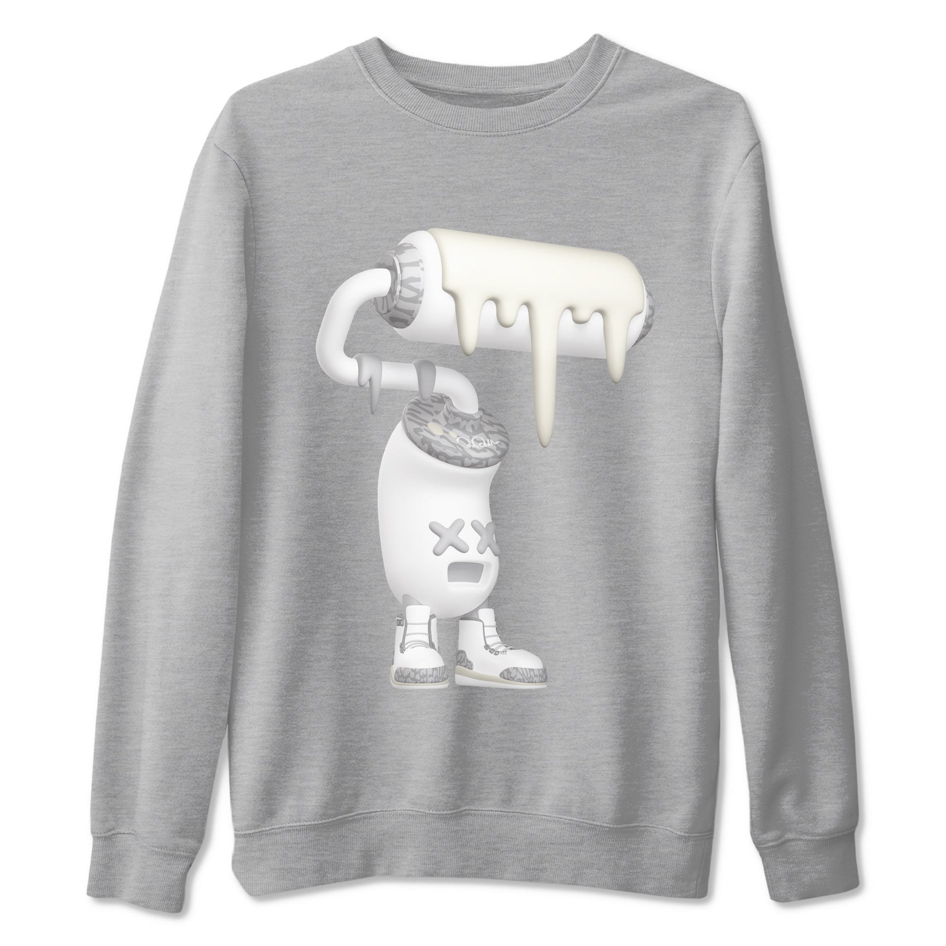 3s Ivory shirt to match jordans 3D Paint Roller sneaker tees Air Jordan 3 Ivory SNRT Sneaker Release Tees unisex cotton Heather Grey 2 crew neck shirt