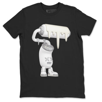 3s Ivory shirt to match jordans 3D Paint Roller sneaker tees Air Jordan 3 Ivory SNRT Sneaker Release Tees unisex cotton Black 2 crew neck shirt