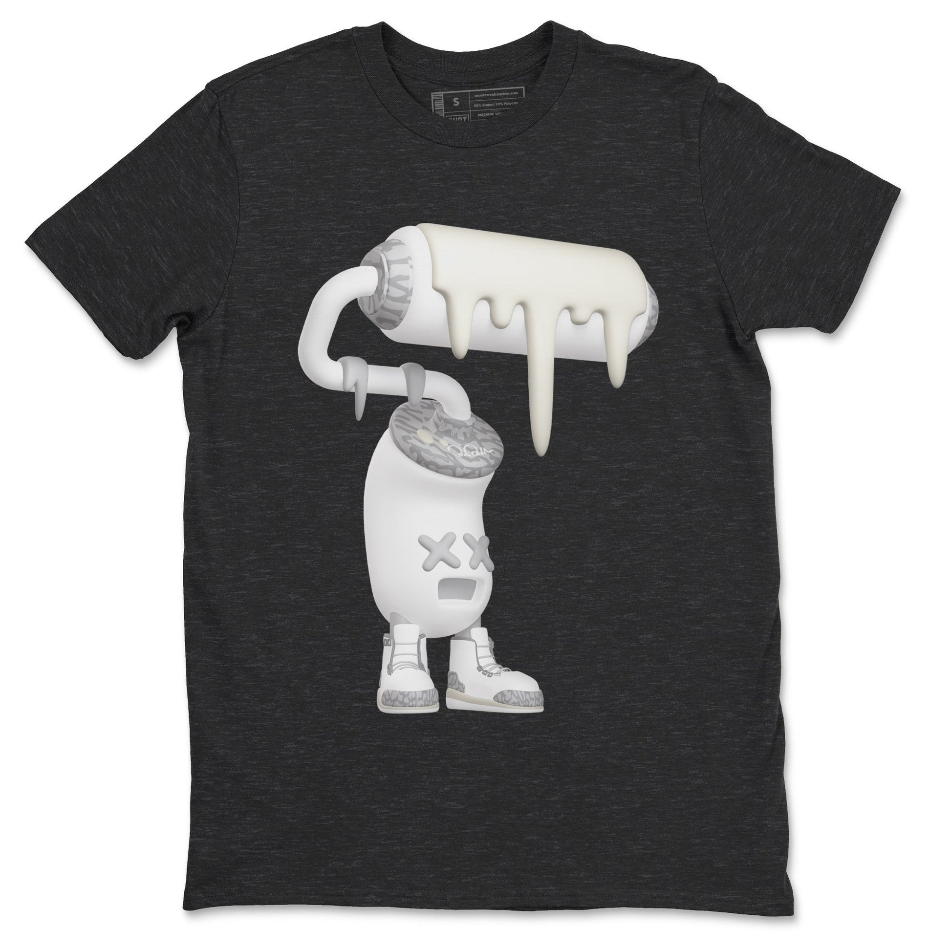 3s Ivory shirt to match jordans 3D Paint Roller sneaker tees Air Jordan 3 Ivory SNRT Sneaker Release Tees unisex cotton Charcoal Heather 2 crew neck shirt