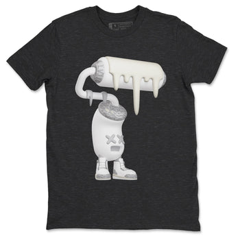 3s Ivory shirt to match jordans 3D Paint Roller sneaker tees Air Jordan 3 Ivory SNRT Sneaker Release Tees unisex cotton Charcoal Heather 2 crew neck shirt