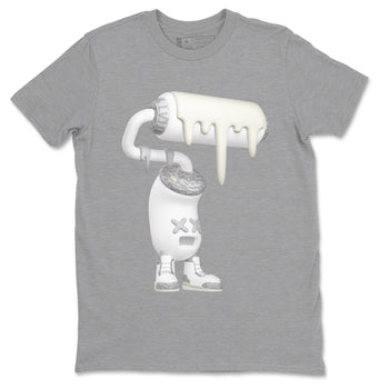 3s Ivory shirt to match jordans 3D Paint Roller sneaker tees Air Jordan 3 Ivory SNRT Sneaker Release Tees unisex cotton Heather Grey 2 crew neck shirt