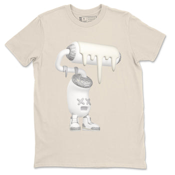 3s Ivory shirt to match jordans 3D Paint Roller sneaker tees Air Jordan 3 Ivory SNRT Sneaker Release Tees unisex cotton Natural 2 crew neck shirt