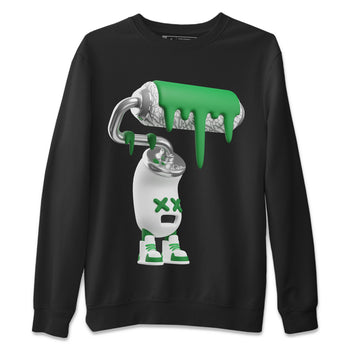 Air Jordan 3 Lucky Green Sneaker Match Tees 3D Paint Roller Sneaker Tees AJ3 Lucky Green Sneaker Release Tees Unisex Shirts Black 2
