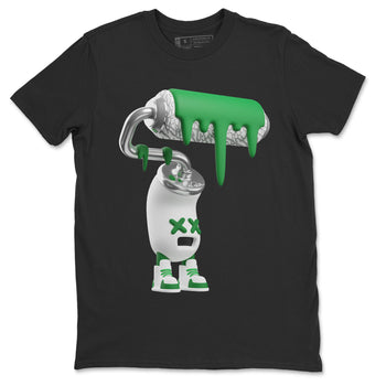 Air Jordan 3 Lucky Green Sneaker Match Tees 3D Paint Roller Sneaker Tees AJ3 Lucky Green Sneaker Release Tees Unisex Shirts Black 2