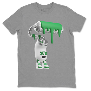Air Jordan 3 Lucky Green Sneaker Match Tees 3D Paint Roller Sneaker Tees AJ3 Lucky Green Sneaker Release Tees Unisex Shirts Heather Grey 2