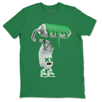 Air Jordan 3 Lucky Green Sneaker Match Tees 3D Paint Roller Sneaker Tees AJ3 Lucky Green Sneaker Release Tees Unisex Shirts Kelly Green 2