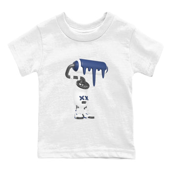 3s Midnight Navy shirt to match jordans 3D Paint Roller sneaker tees Air Jordan 3 Midnight Navy SNRT sneaker release tees baby toddler White 2 cotton Shirt