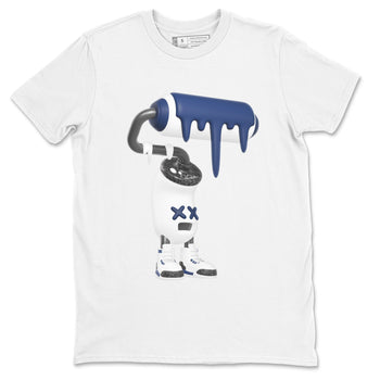 3s Midnight Navy shirt to match jordans 3D Paint Roller sneaker tees Air Jordan 3 Midnight Navy SNRT Sneaker Release Tees unisex cotton White 2 crew neck shirt