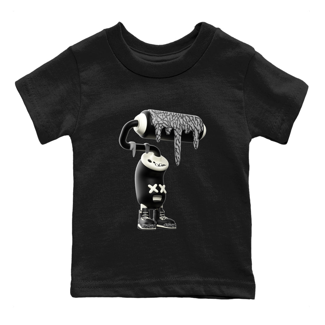 Air Jordan 3 Off Noir shirt to match jordans 3D Paint Roller sneaker tees AJ3 Off Noir SNRT Sneaker Release Tees Baby Toddler Black 2 T-Shirt