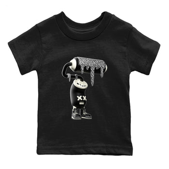 Air Jordan 3 Off Noir shirt to match jordans 3D Paint Roller sneaker tees AJ3 Off Noir SNRT Sneaker Release Tees Baby Toddler Black 2 T-Shirt