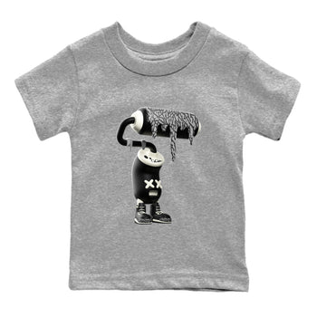 Air Jordan 3 Off Noir shirt to match jordans 3D Paint Roller sneaker tees AJ3 Off Noir SNRT Sneaker Release Tees Baby Toddler Heather Grey 2 T-Shirt