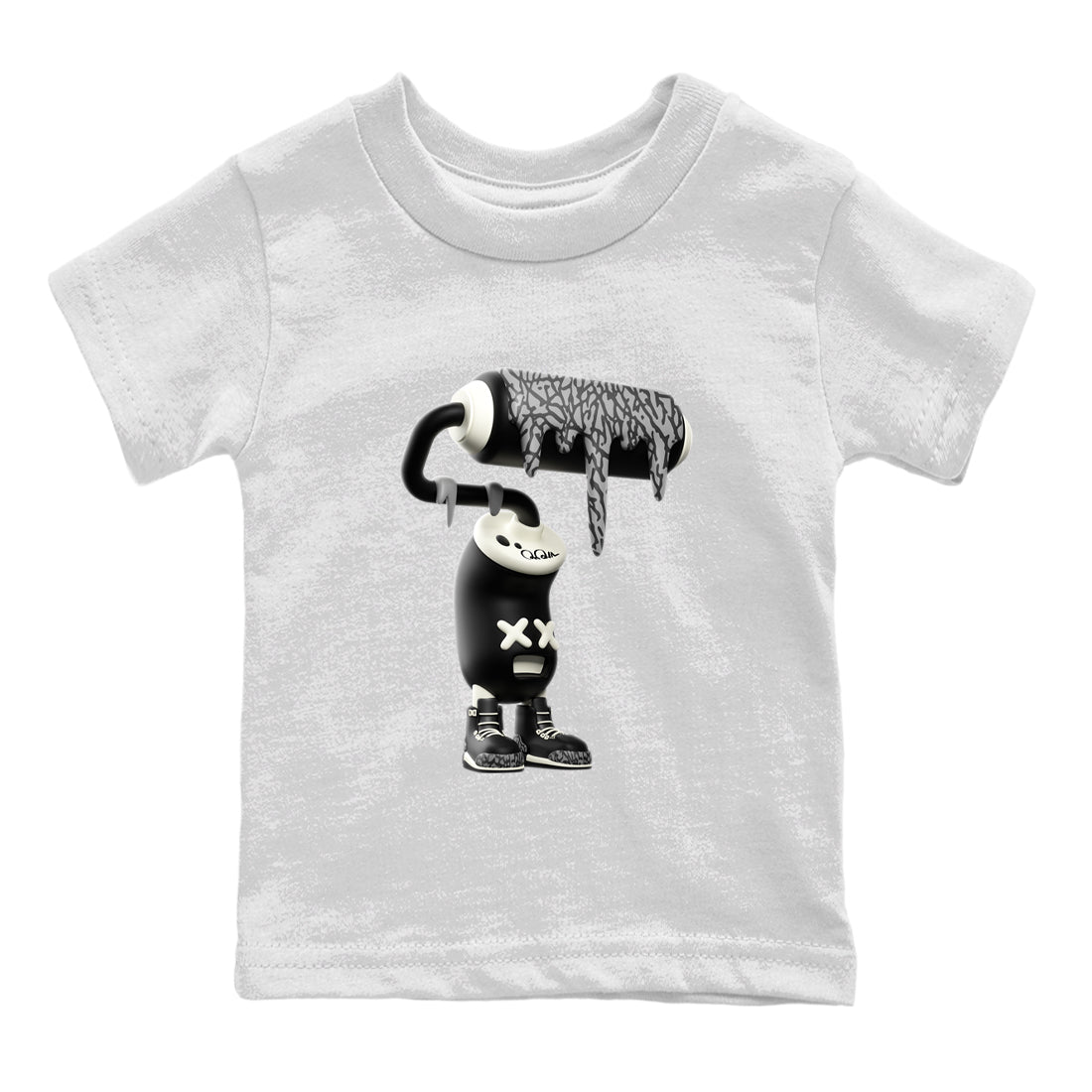 Air Jordan 3 Off Noir shirt to match jordans 3D Paint Roller sneaker tees AJ3 Off Noir SNRT Sneaker Release Tees Baby Toddler White 2 T-Shirt