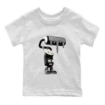 Air Jordan 3 Off Noir shirt to match jordans 3D Paint Roller sneaker tees AJ3 Off Noir SNRT Sneaker Release Tees Baby Toddler White 2 T-Shirt