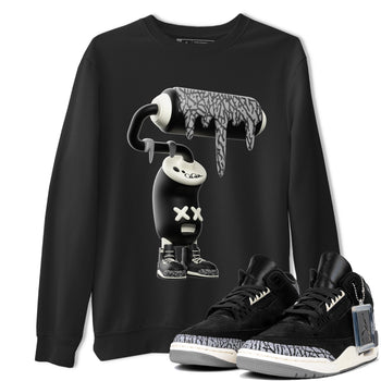 Air Jordan 3 Off Noir shirt to match jordans 3D Paint Roller sneaker tees AJ3 Off Noir SNRT Sneaker Release Tees Unisex Black 1 T-Shirt