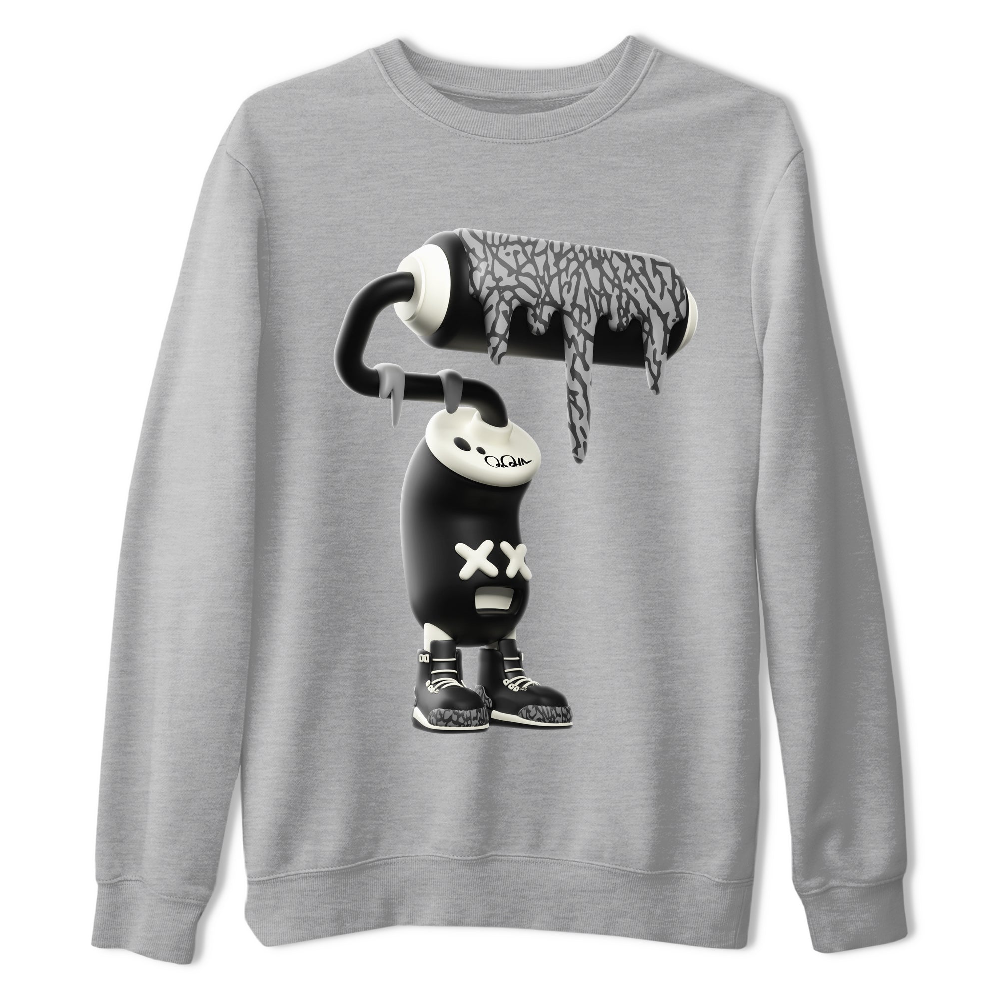 Air Jordan 3 Off Noir shirt to match jordans 3D Paint Roller sneaker tees AJ3 Off Noir SNRT Sneaker Release Tees Unisex Heather Grey 2 T-Shirt