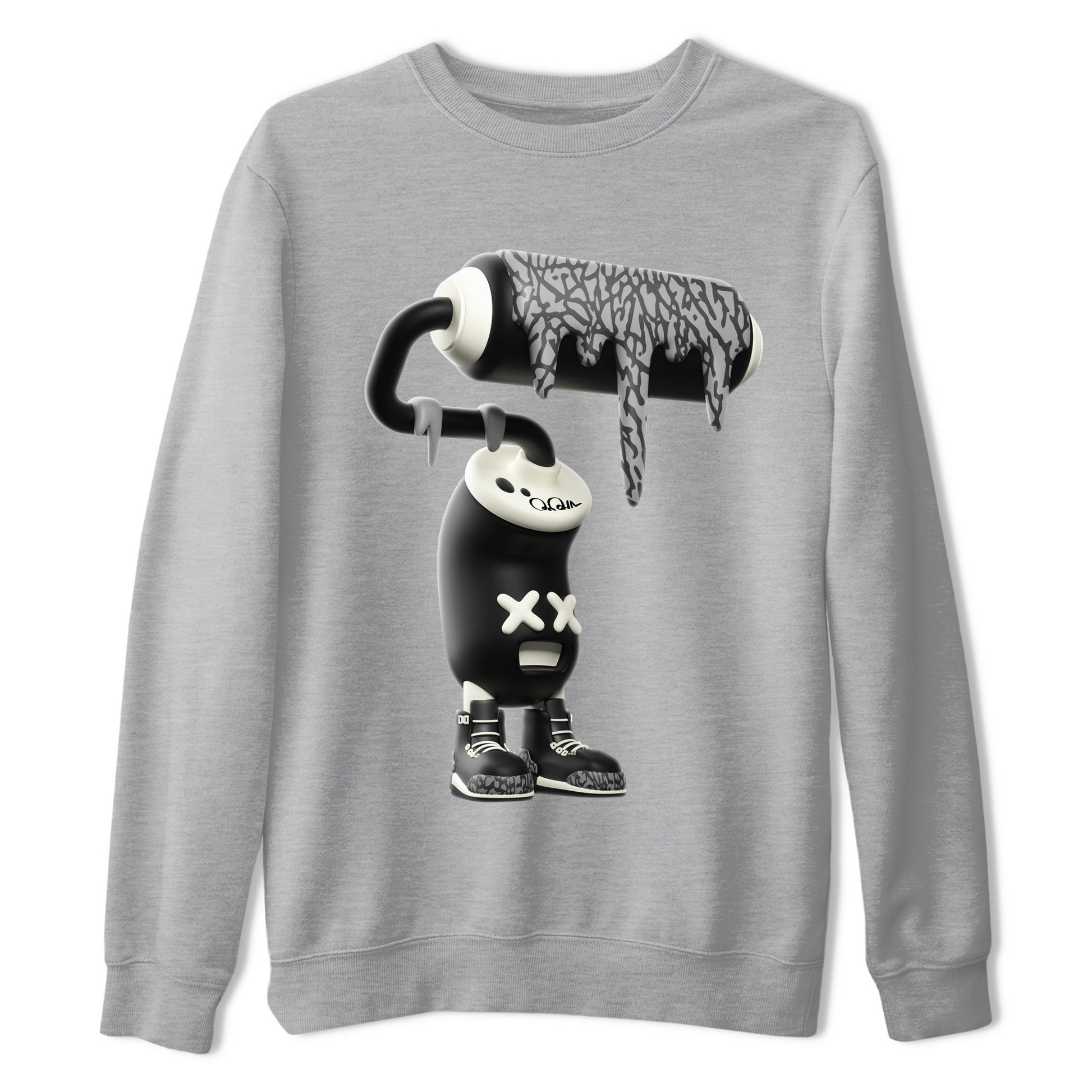 Air Jordan 3 Off Noir shirt to match jordans 3D Paint Roller sneaker tees AJ3 Off Noir SNRT Sneaker Release Tees Unisex Heather Grey 2 T-Shirt