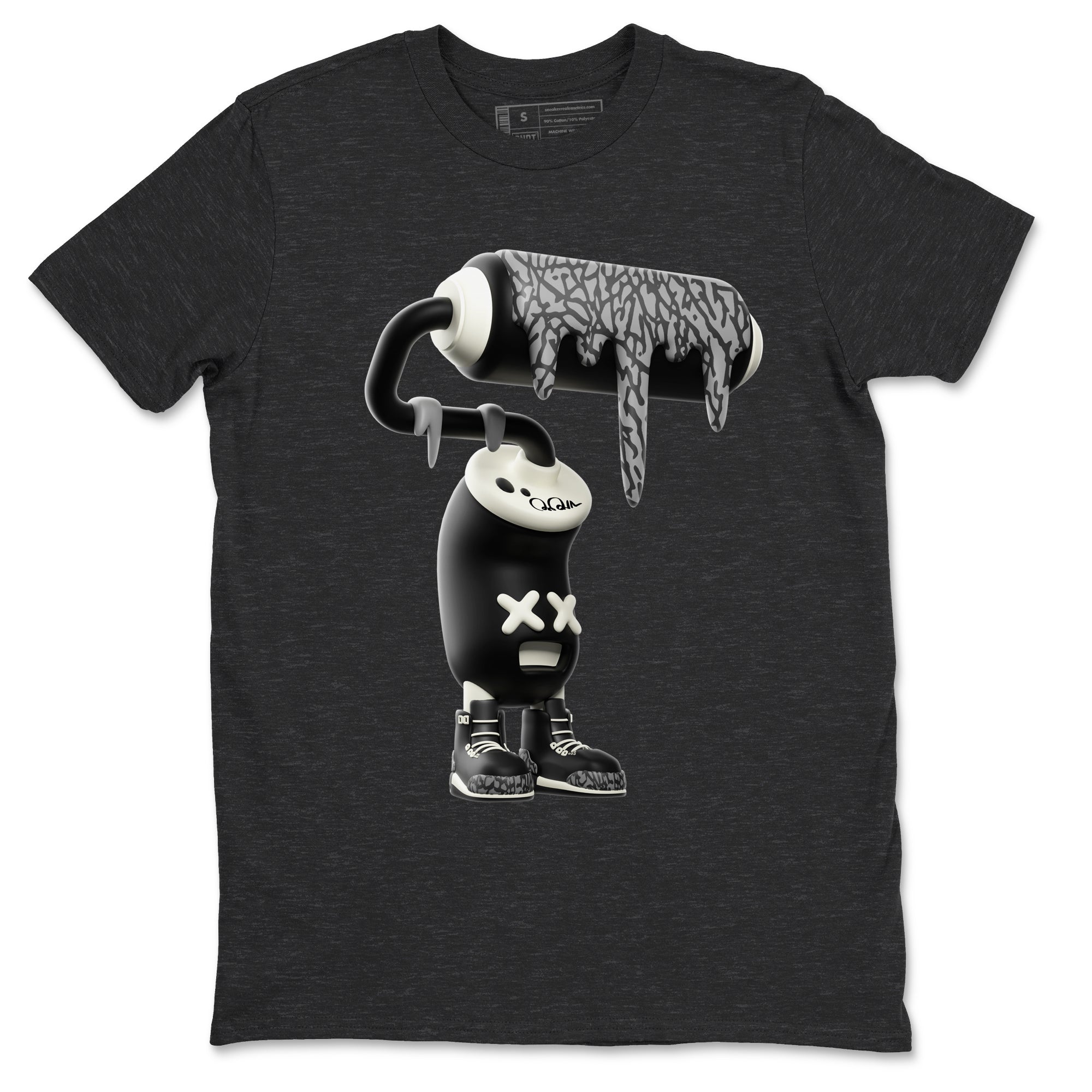 Air Jordan 3 Off Noir shirt to match jordans 3D Paint Roller sneaker tees AJ3 Off Noir SNRT Sneaker Release Tees Unisex Charcoal Heather 2 T-Shirt