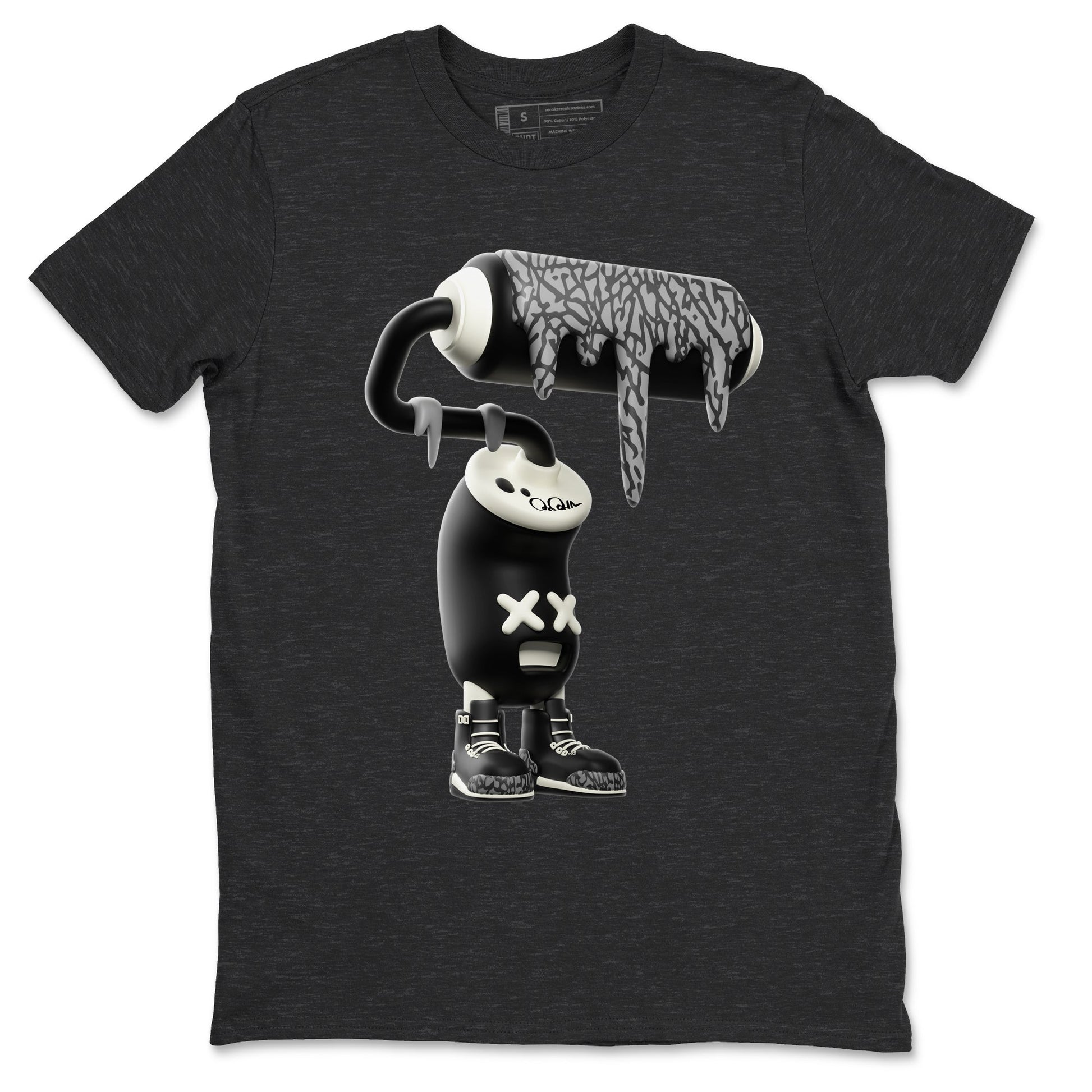 Air Jordan 3 Off Noir shirt to match jordans 3D Paint Roller sneaker tees AJ3 Off Noir SNRT Sneaker Release Tees Unisex Charcoal Heather 2 T-Shirt